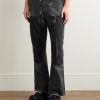 Slim-Fit Flared Double-Knee Distressed Jeans - FR Slim-Fit Flared Double-Knee Distressed Jeans - FR