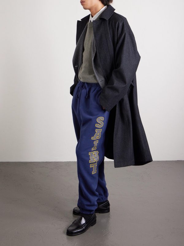 Saint College Logo-Print Cotton-Jersey Sweatpants - OU Saint College Logo-Print Cotton-Jersey Sweatpants - OU