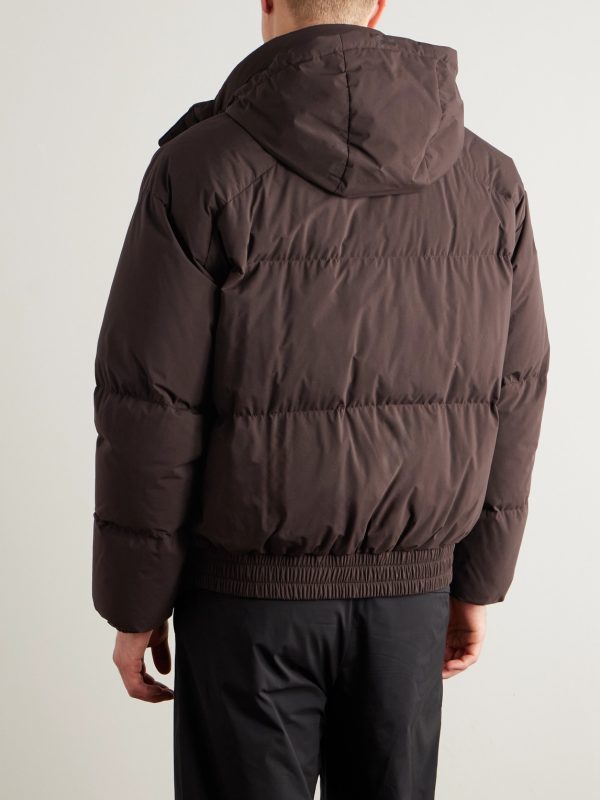 Quilted Shell Down Hooded Jacket - BK