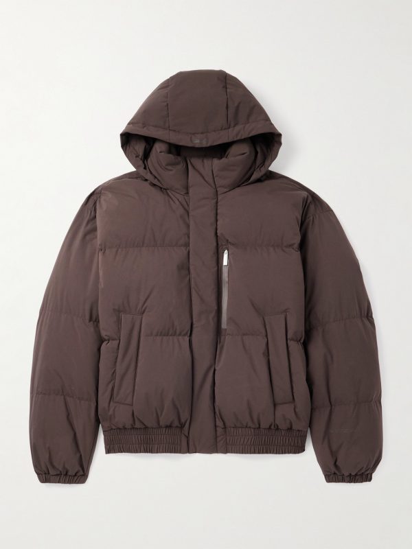Quilted Shell Down Hooded Jacket