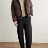 Quilted Shell Down Hooded Jacket - OU