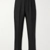 Straight-Leg Pleated Cashmere Trousers Straight-Leg Pleated Cashmere Trousers