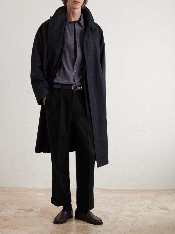 Straight-Leg Pleated Cashmere Trousers - OU Straight-Leg Pleated Cashmere Trousers - OU