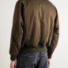 Padded Silk and Cotton-Blend Bomber Jacket - BK Padded Silk and Cotton-Blend Bomber Jacket - BK
