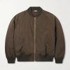 Padded Silk and Cotton-Blend Bomber Jacket Padded Silk and Cotton-Blend Bomber Jacket