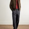 Padded Silk and Cotton-Blend Bomber Jacket - OU Padded Silk and Cotton-Blend Bomber Jacket - OU