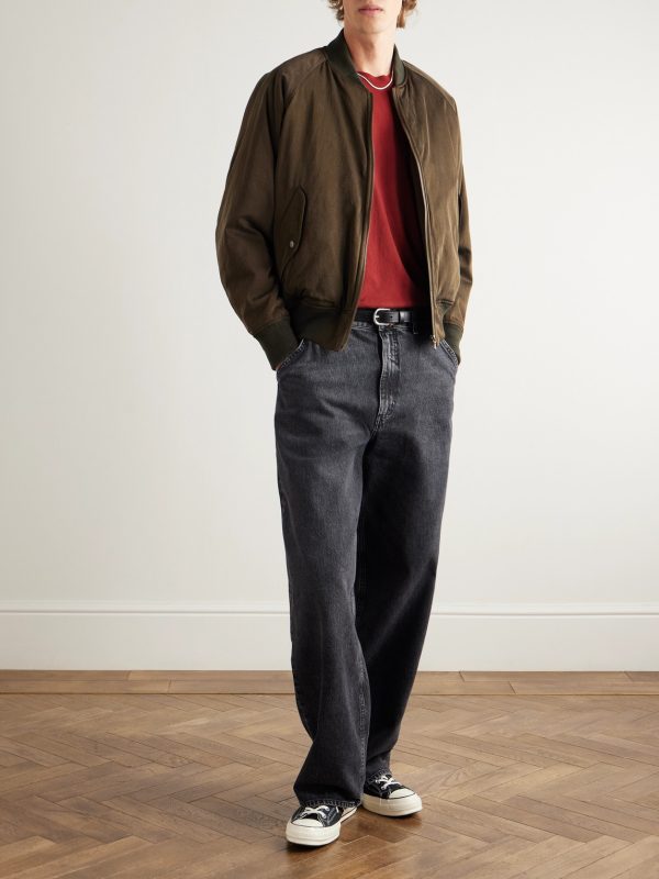 Padded Silk and Cotton-Blend Bomber Jacket - OU Padded Silk and Cotton-Blend Bomber Jacket - OU