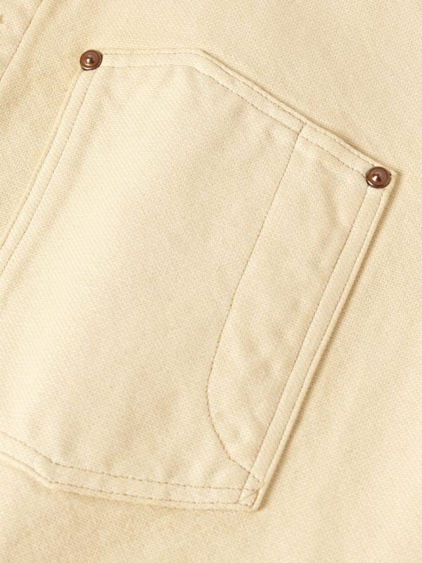 Vintage Corduroy-Trimmed Distressed Cotton-Blend Canvas Coverall Jacket - E1 Vintage Corduroy-Trimmed Distressed Cotton-Blend Canvas Coverall Jacket - E1