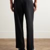 Straight-Leg Wool-Twill Trousers - BK Straight-Leg Wool-Twill Trousers - BK