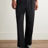 Straight-Leg Wool-Twill Trousers - FR Straight-Leg Wool-Twill Trousers - FR