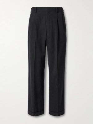 Straight-Leg Wool-Twill Trousers Straight-Leg Wool-Twill Trousers