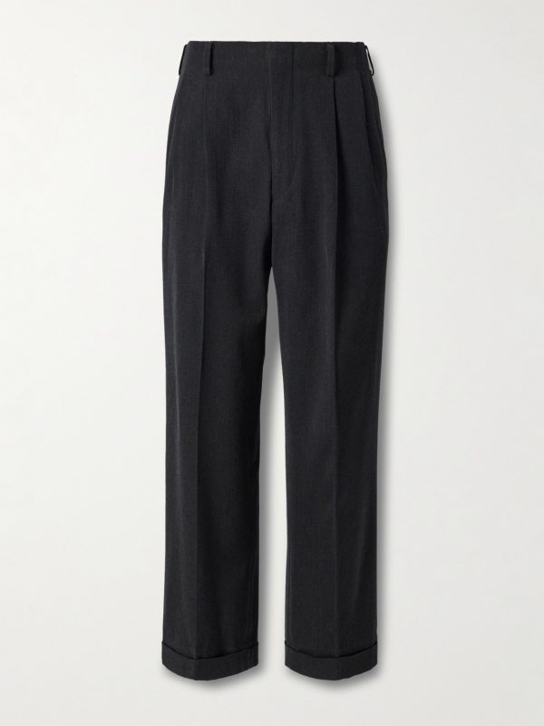 Straight-Leg Wool-Twill Trousers Straight-Leg Wool-Twill Trousers