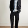Straight-Leg Wool-Twill Trousers - OU Straight-Leg Wool-Twill Trousers - OU