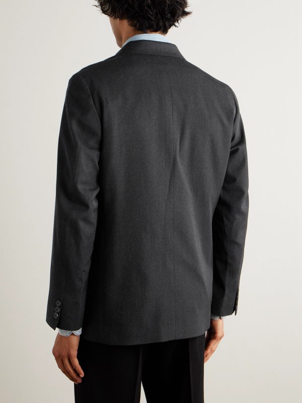 Double-Breasted Wool Blazer - BK Double-Breasted Wool Blazer - BK