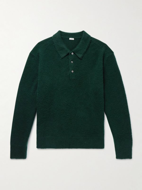 Brushed-Cashmere Polo Shirt Brushed-Cashmere Polo Shirt
