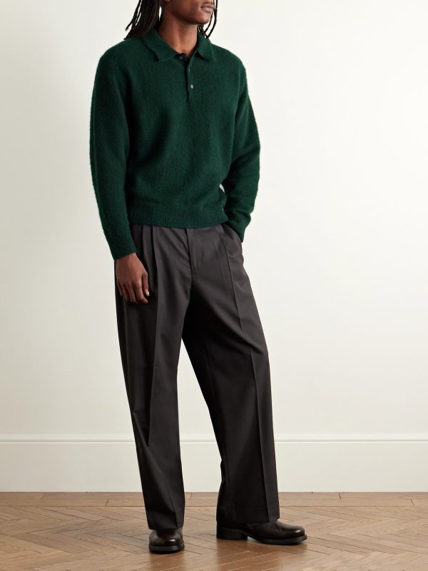Brushed-Cashmere Polo Shirt - OU Brushed-Cashmere Polo Shirt - OU