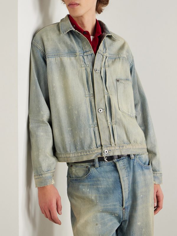 1st Type Distressed Denim Jacket - FR 1st Type Distressed Denim Jacket - FR