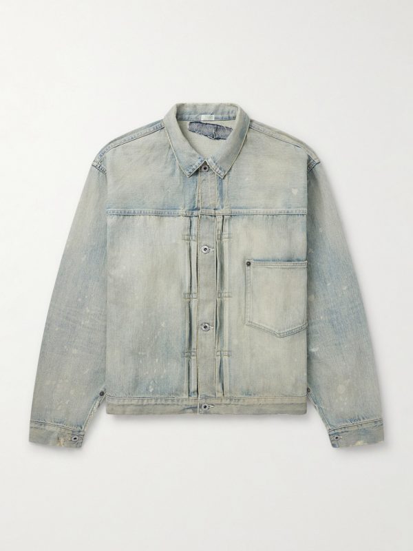 1st Type Distressed Denim Jacket 1st Type Distressed Denim Jacket