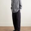 Cotton and Silk-Blend Shirt - OU Cotton and Silk-Blend Shirt - OU