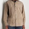 Distressed Suede Shirt Jacket - FR