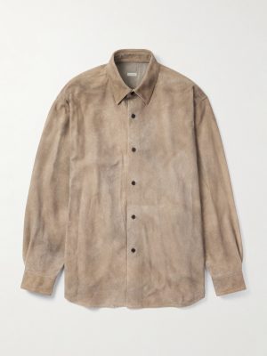 Distressed Suede Shirt Jacket Distressed Suede Shirt Jacket