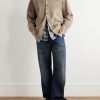Distressed Suede Shirt Jacket - OU