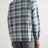 Camp-Collar Checked Silk and Linen-Blend Shirt - BK Camp-Collar Checked Silk and Linen-Blend Shirt - BK