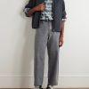 Camp-Collar Checked Silk and Linen-Blend Shirt - OU Camp-Collar Checked Silk and Linen-Blend Shirt - OU