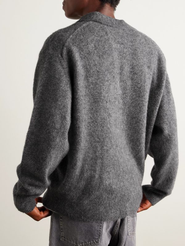 Brushed-Cashmere Polo Shirt - BK Brushed-Cashmere Polo Shirt - BK