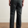 Work Straight-Leg Cotton-Blend Chinos - BK Work Straight-Leg Cotton-Blend Chinos - BK