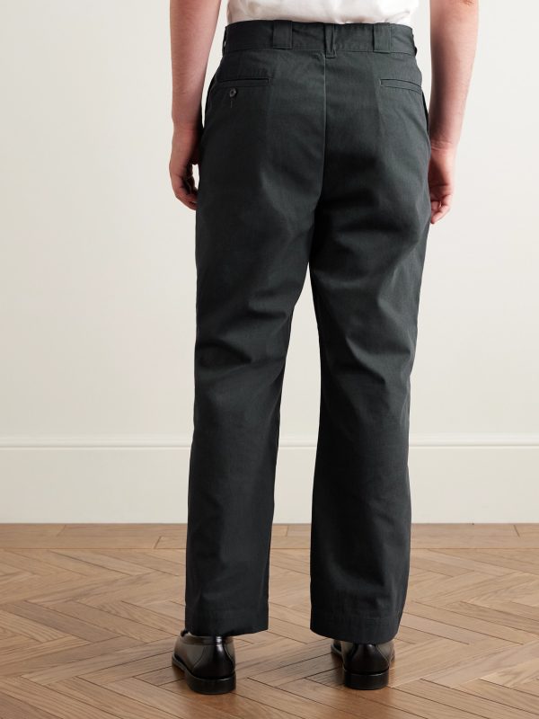 Work Straight-Leg Cotton-Blend Chinos - BK Work Straight-Leg Cotton-Blend Chinos - BK