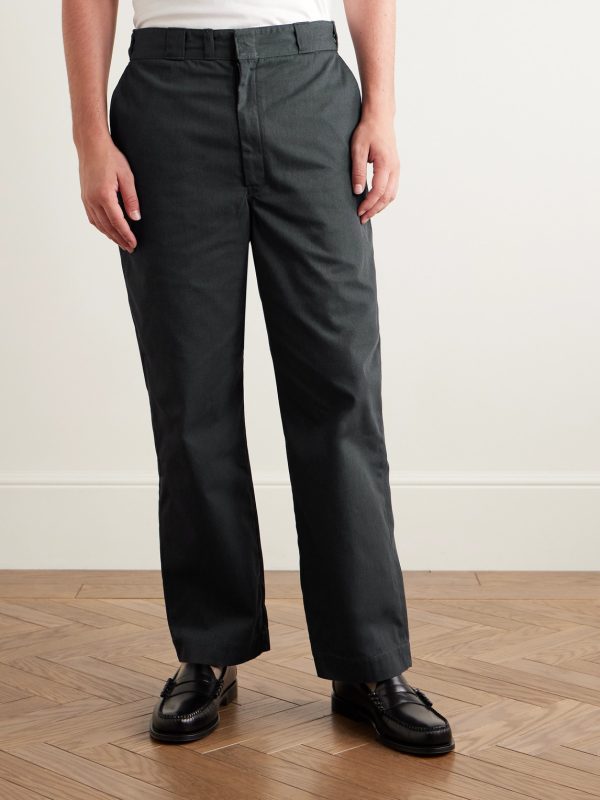 Work Straight-Leg Cotton-Blend Chinos - FR Work Straight-Leg Cotton-Blend Chinos - FR