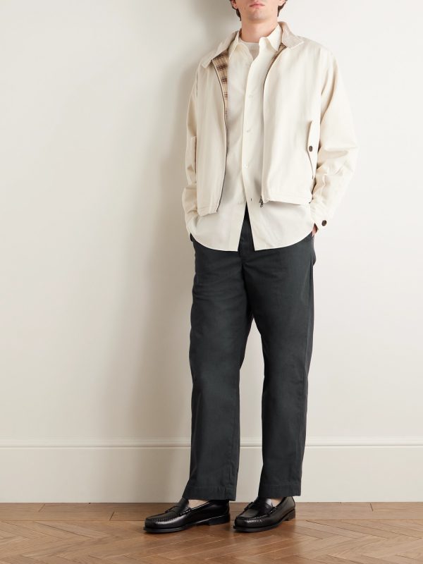 Work Straight-Leg Cotton-Blend Chinos - OU Work Straight-Leg Cotton-Blend Chinos - OU
