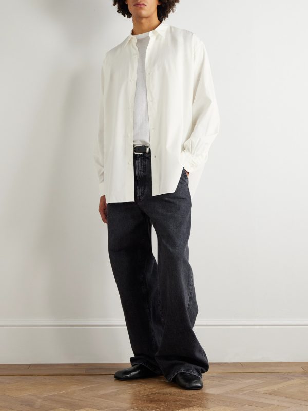 Cotton and Silk-Blend Shirt - OU Cotton and Silk-Blend Shirt - OU