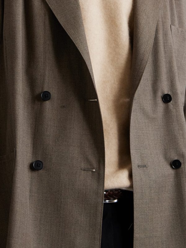 Take Easy Double-Breasted Wool-Gabardine Suit Jacket - CU Take Easy Double-Breasted Wool-Gabardine Suit Jacket - CU