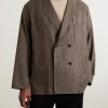 Take Easy Double-Breasted Wool-Gabardine Suit Jacket - FR Take Easy Double-Breasted Wool-Gabardine Suit Jacket - FR