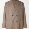 Take Easy Double-Breasted Wool-Gabardine Suit Jacket Take Easy Double-Breasted Wool-Gabardine Suit Jacket