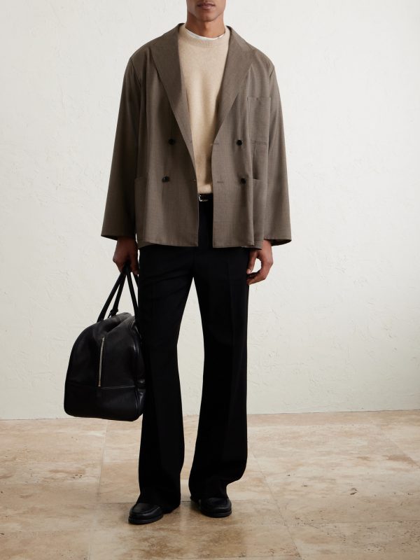 Take Easy Double-Breasted Wool-Gabardine Suit Jacket - OU Take Easy Double-Breasted Wool-Gabardine Suit Jacket - OU