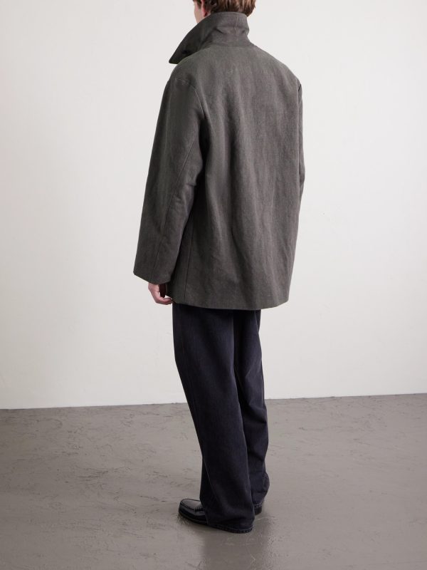 Cotton and Hemp-Blend Coat - BK Cotton and Hemp-Blend Coat - BK