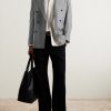Double-Breasted Pinstriped Wool Suit Jacket - OU Double-Breasted Pinstriped Wool Suit Jacket - OU