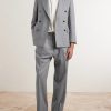 Double-Breasted Pinstriped Wool Suit Jacket - OU2 Double-Breasted Pinstriped Wool Suit Jacket - OU2