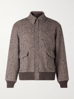 Flight Herringbone Wool, Alpaca and Linen-Blend Tweed Jacket Flight Herringbone Wool, Alpaca and Linen-Blend Tweed Jacket