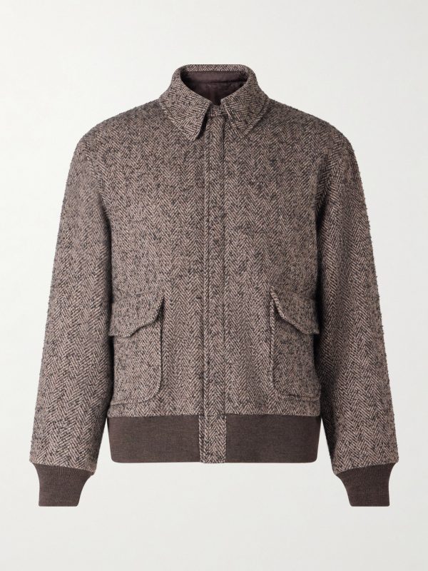 Flight Herringbone Wool, Alpaca and Linen-Blend Tweed Jacket