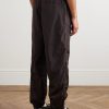 Tapered Crinkled-Shell Trousers - BK Tapered Crinkled-Shell Trousers - BK
