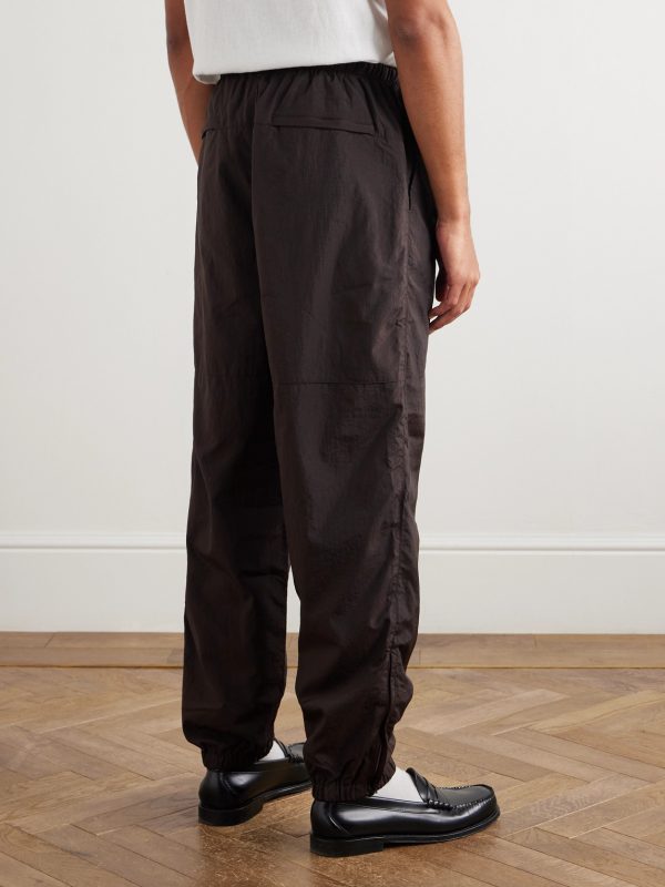 Tapered Crinkled-Shell Trousers - BK Tapered Crinkled-Shell Trousers - BK