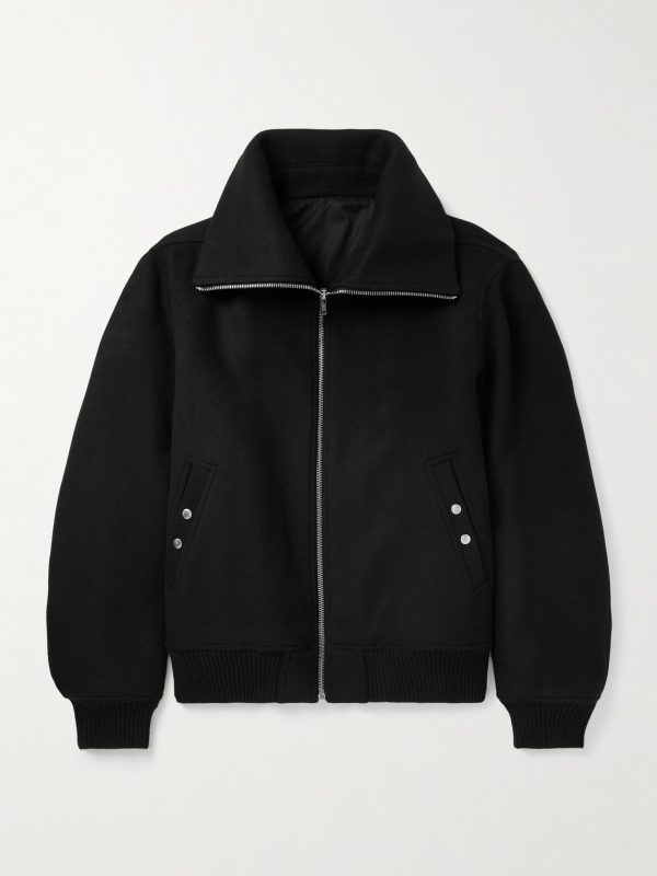 Padded Wool Bomber Jacket Padded Wool Bomber Jacket