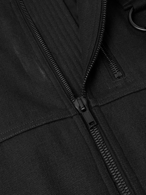 Belted Linen and Wool-Blend Bomber Jacket - CU Belted Linen and Wool-Blend Bomber Jacket - CU