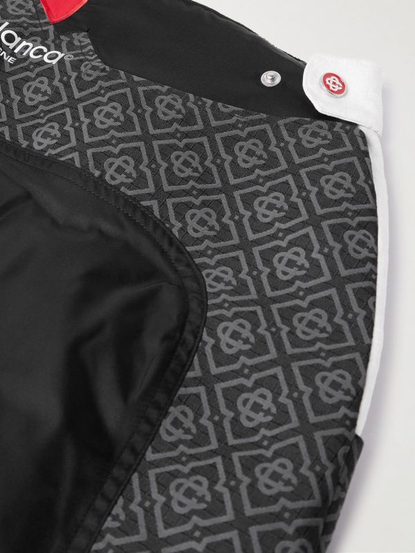 Wide-Leg Logo-Jacquard Ripstop-Panelled Twill Ski Pants - CU Wide-Leg Logo-Jacquard Ripstop-Panelled Twill Ski Pants - CU