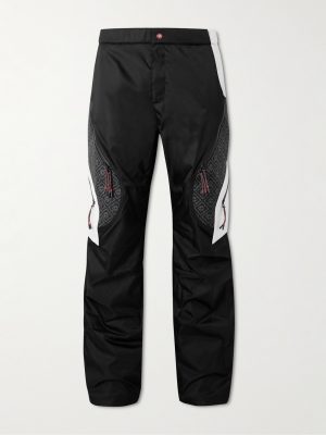 Wide-Leg Logo-Jacquard Ripstop-Panelled Twill Ski Pants