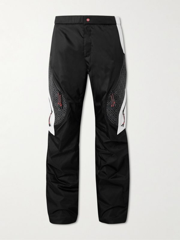Wide-Leg Logo-Jacquard Ripstop-Panelled Twill Ski Pants Wide-Leg Logo-Jacquard Ripstop-Panelled Twill Ski Pants